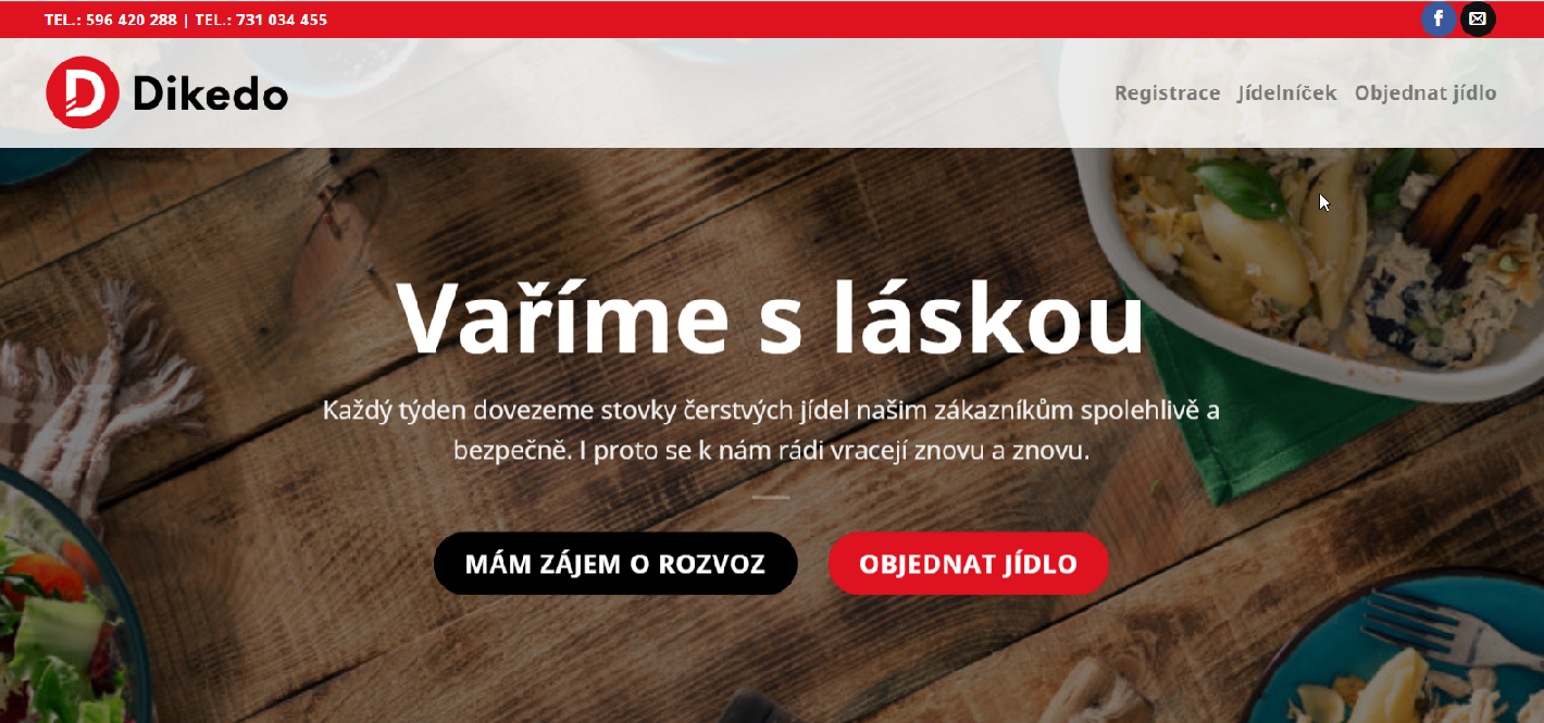 Dikedo - Objednávkový systém pro rozvoz jídel